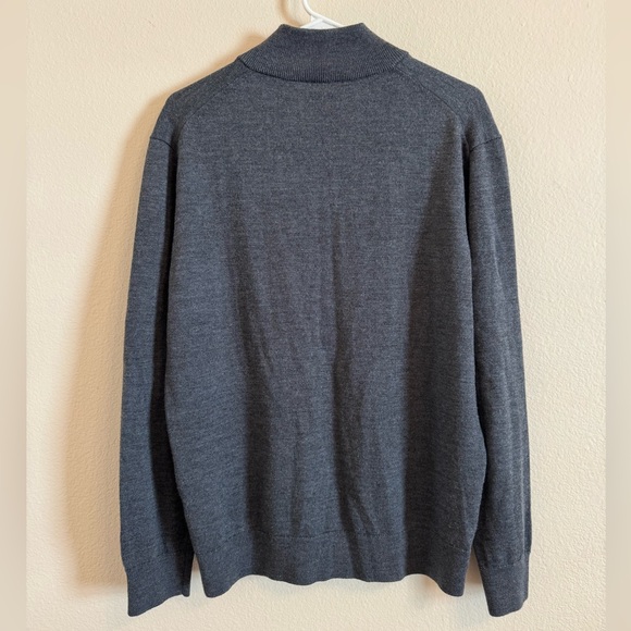 UNTUCKit Belguardo Gray 100% Extra Fine Merino Wool Men's Sweater Medium - Picture 6 of 13